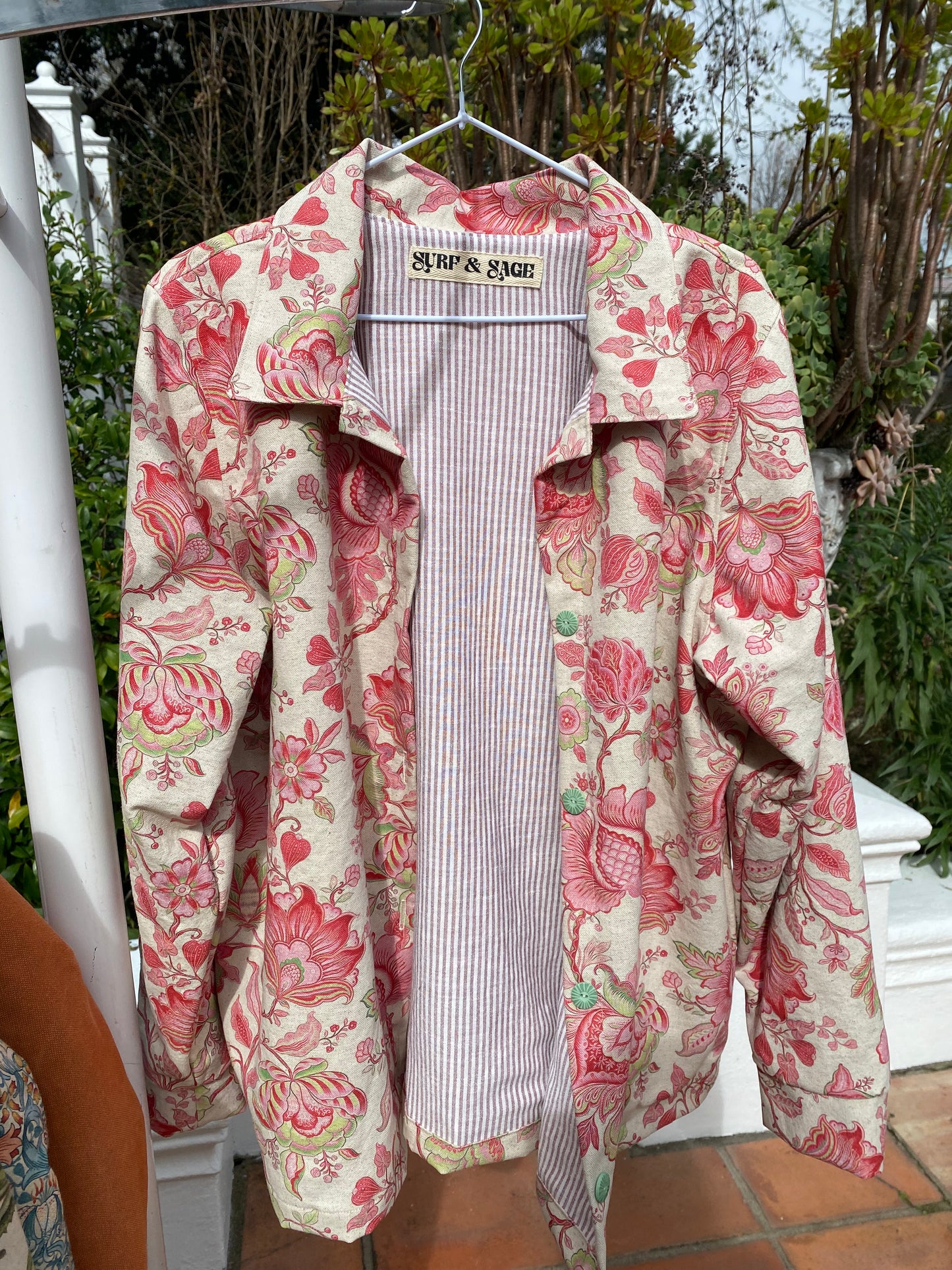 Sage Jacket - Pink Floral [L]